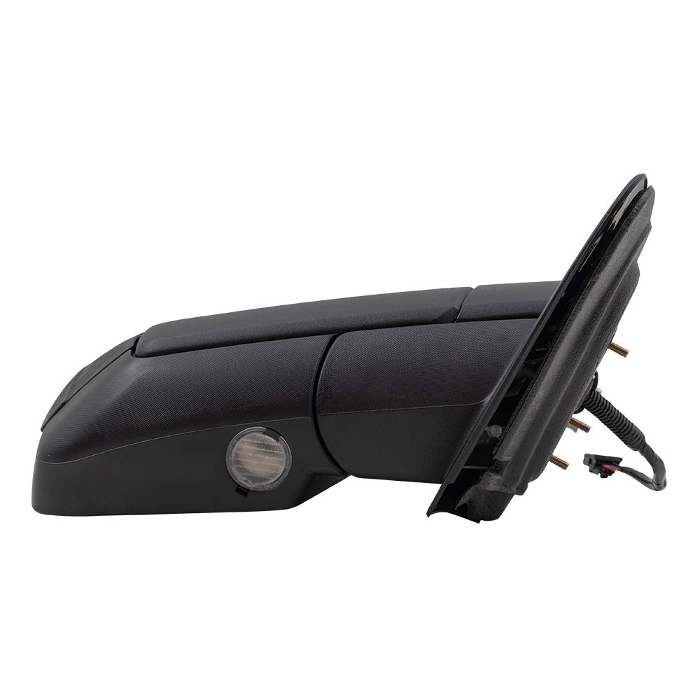 BROCK Replacement Power Mirrors for 2007-2014 Ford Expedition - Driver & Passenger Side Set with Puddle Lamp & Manual Folding (7L1Z17683CA, 7L1Z17682EA) - Perfect for Night Driving and Enhanced Visibility