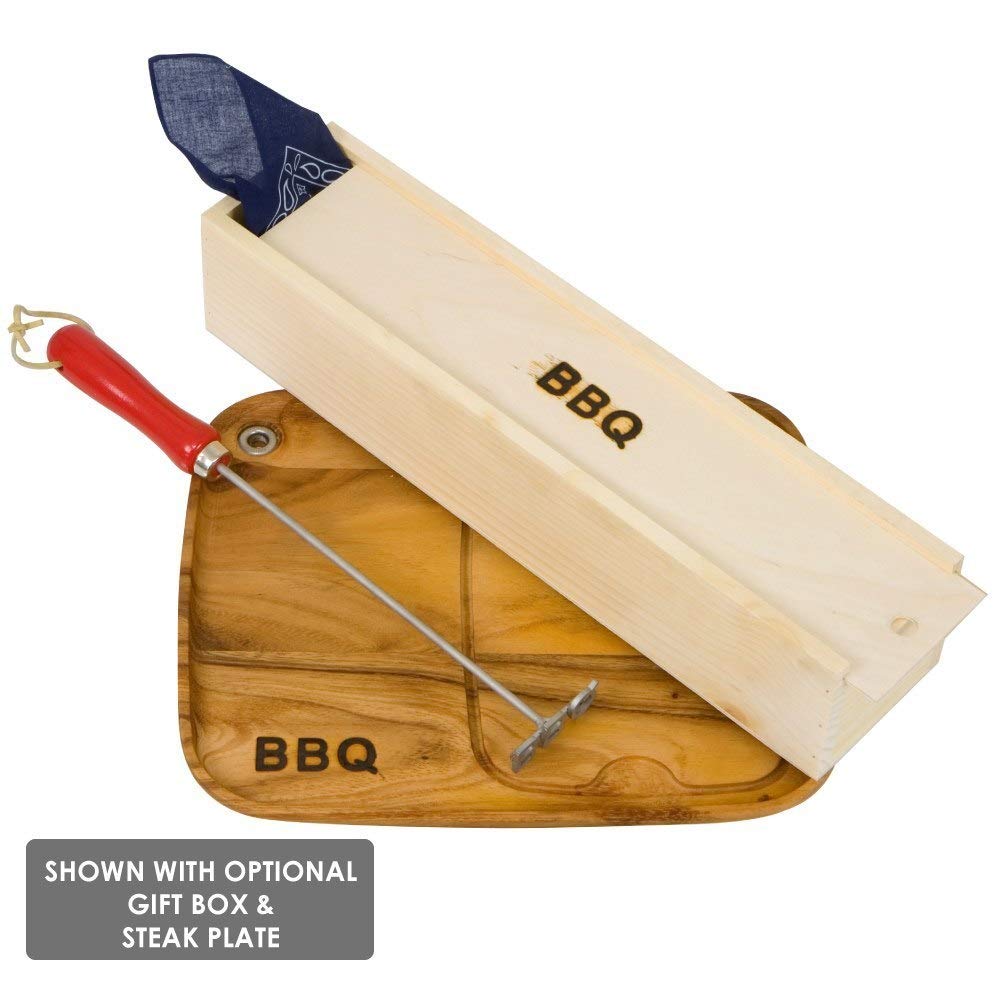 Premium BBQ Branding Iron for Steak, Buns, Wood & Leather - Top-Rated Grill Marking Tool for Professional Chefs & Home Cooks - Perfect for Steak Branding, Bread Marking, Wood Burning & Leather Crafting