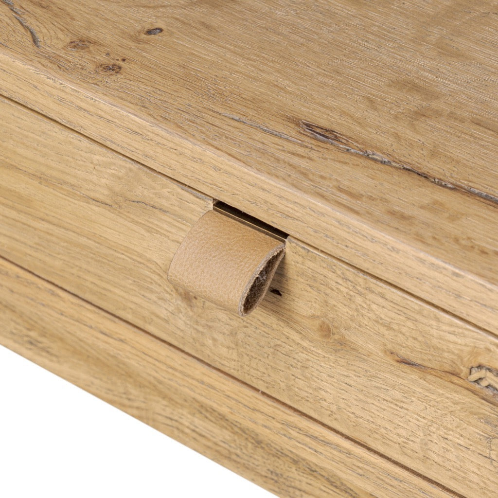 Tula Writing Desk - Worn Oak Veneer, Modern Home Office Desk for Small Spaces, Perfect for Remote Work & Study