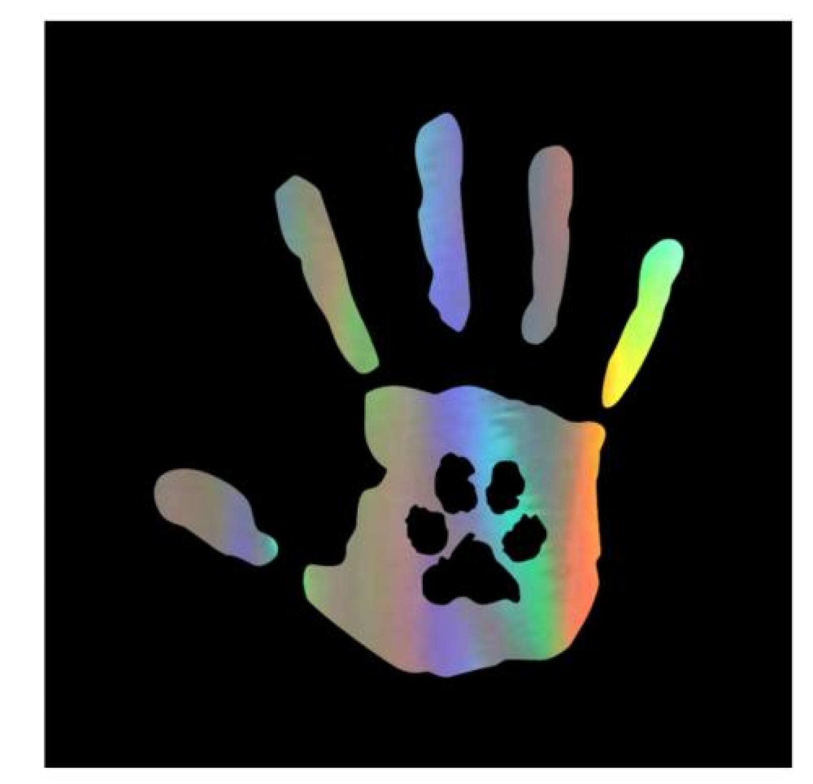 Funny 3D Vinyl Car Stickers - 15X14Cm Hand Claw Print Decals for Auto, Dog & Cat Pets - JDM Style Z1Z116Z - Perfect for Car Windows, Bumpers & Laptops
