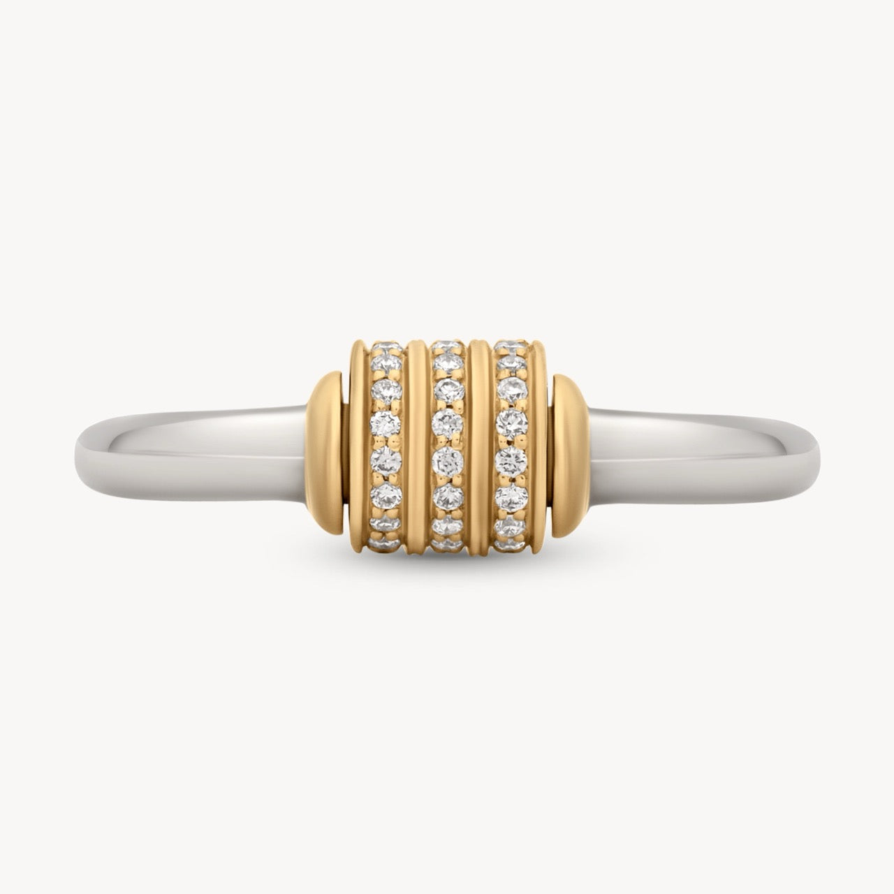 Two Tone Spinning Latch Ring - Elegant Adjustable Jewelry for Women | Perfect for Everyday Wear, Date Nights & Special Occasions