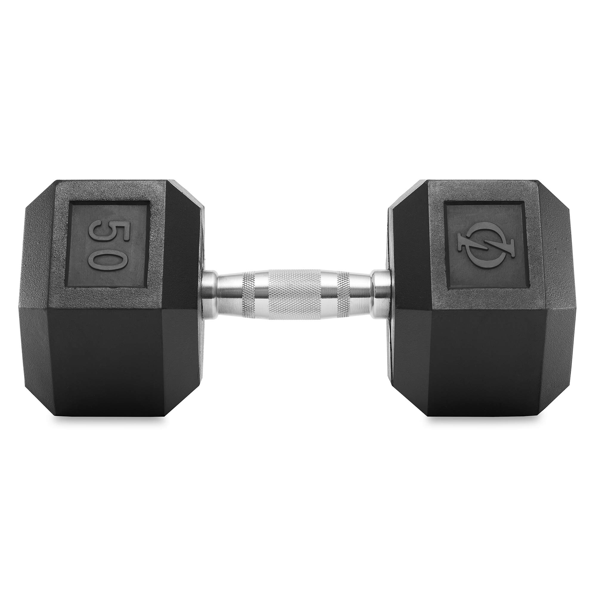 Rubber Coated Hex Dumbbell Set - 5-50lb Pairs for Home Gym, Strength Training & CrossFit Workouts | Non-Slip Grip, Durable Fitness Equipment for Men & Women