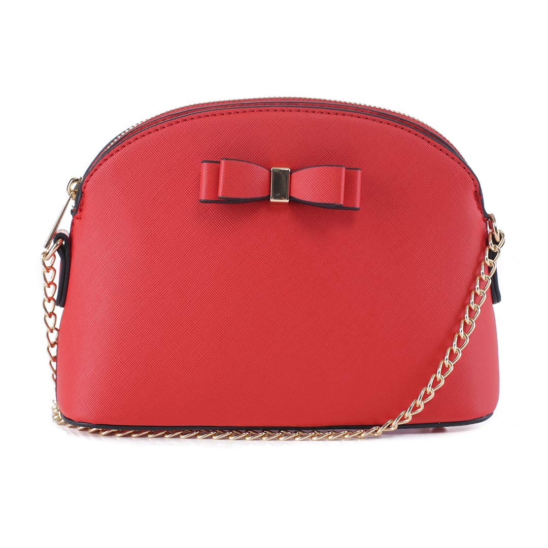 Emperia Small Faux Leather Crossbody Bag for Women - Stylish Dome Shoulder Purse for Daily Use