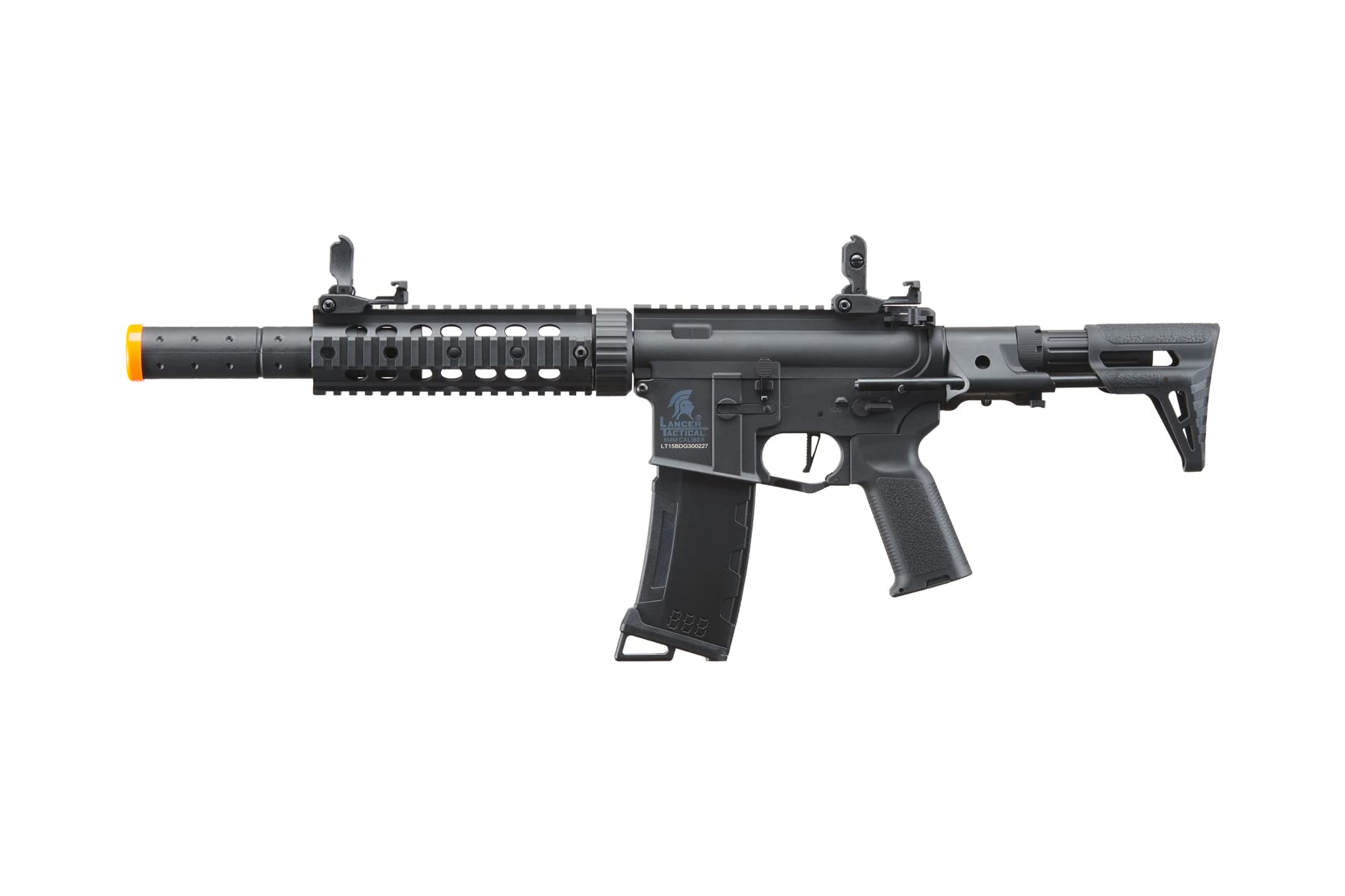 Lancer Tactical Gen 3 PDW Airsoft M4 Carbine Rifle - Black | High Performance Airsoft Gun for Tactical Training & Outdoor Games | Perfect for Milsim, CQB & Target Practice