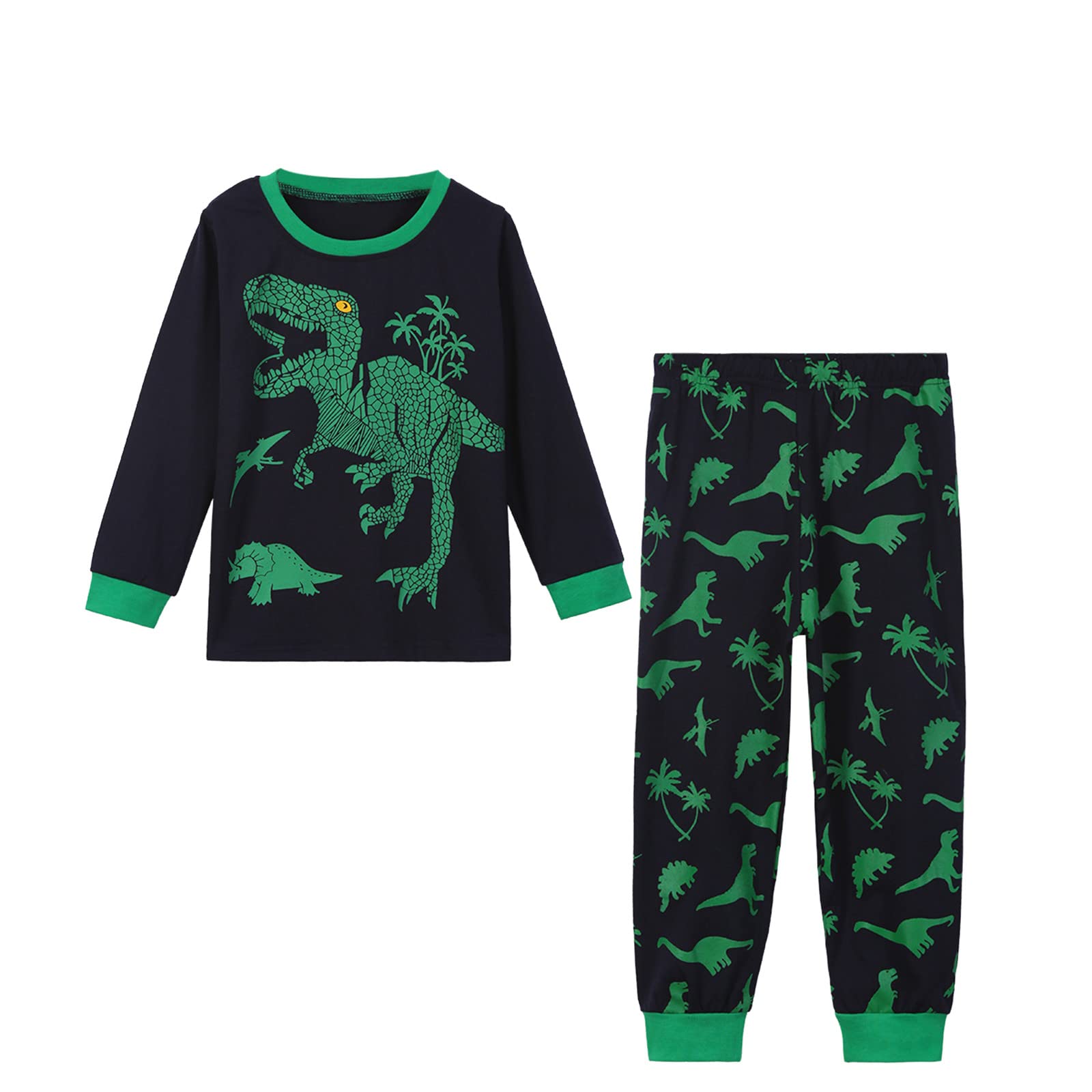 **Boys Dinosaur Pajama Set - Cute Toddler Sleepwear Outfit with Top & Pants | Soft & Comfortable for Bedtime & Playtime**