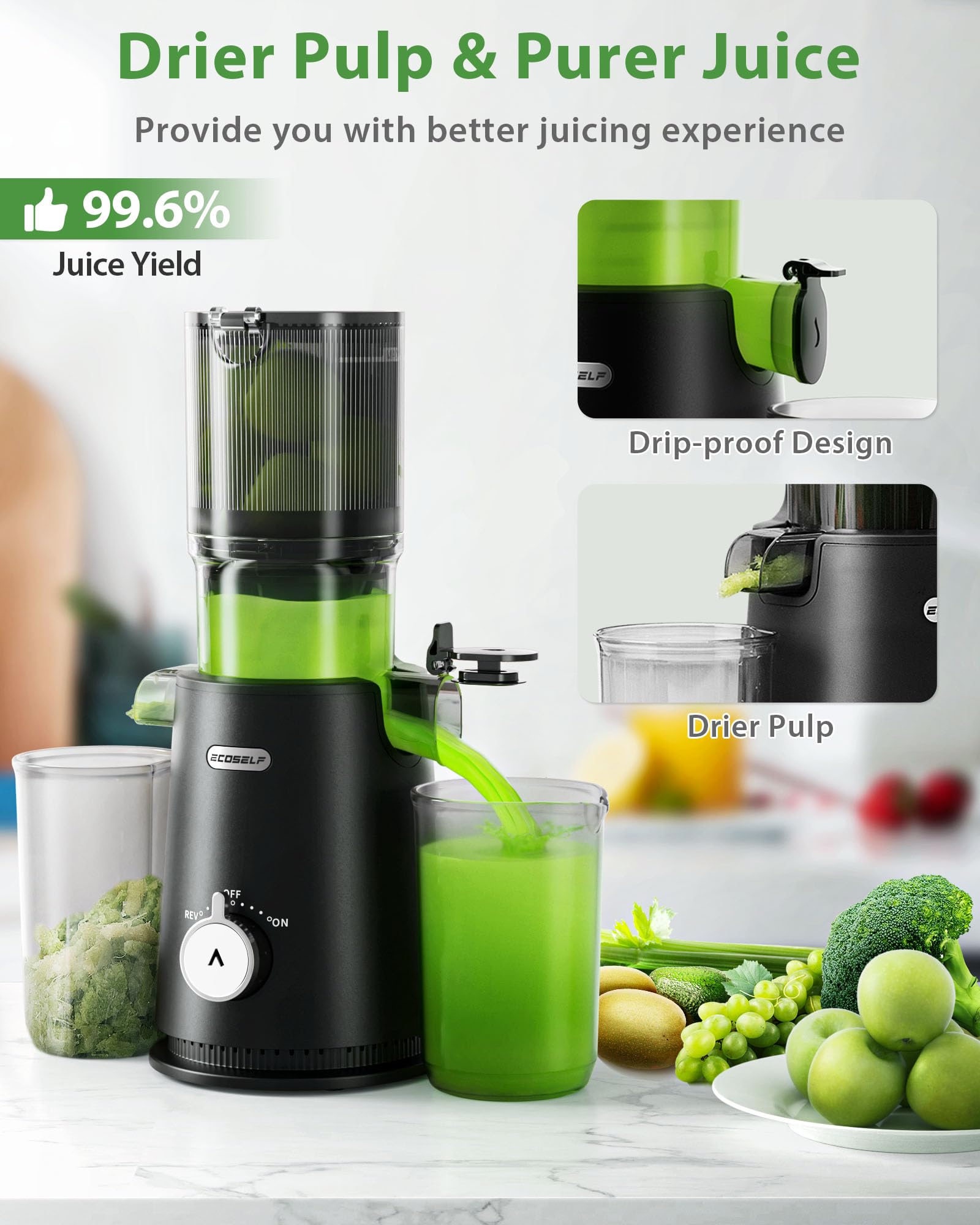 Premium Slow Juicer Machine with 4.35