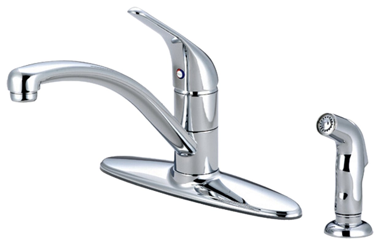 Pioneer 2LG161 Single Handle Pull Down Kitchen Faucet with PVD Polished Chrome Finish - Perfect for Modern Home, Restaurant & Commercial Use