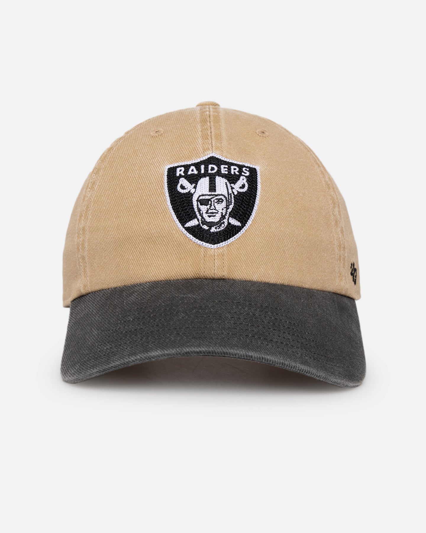 47 Brand Las Vegas Raiders 'Apollo Chain' 47 Clean Up Strapback Khaki Adjustable Hat - Official NFL Licensed Snapback for Men & Women - Perfect for Game Day, Tailgating & Sports Fan Gifts