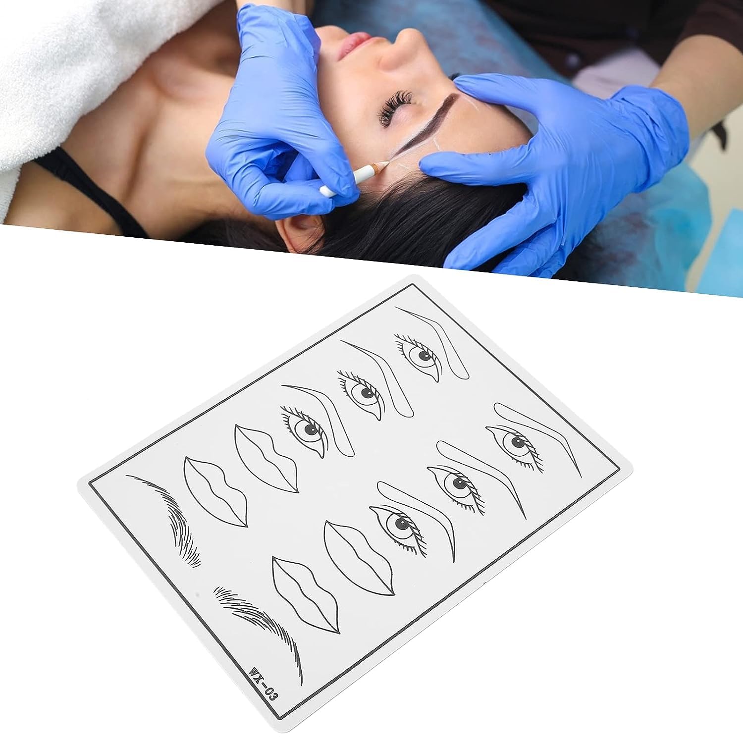 Professional ITT White Tattoo Practice Skin - 5.7x7.7 Inches Double Sided Reusable Sheets for Tattoo Artists & Beginners - Perfect for Needle Training, Ink Testing & Tattoo Practice at Home or Studio