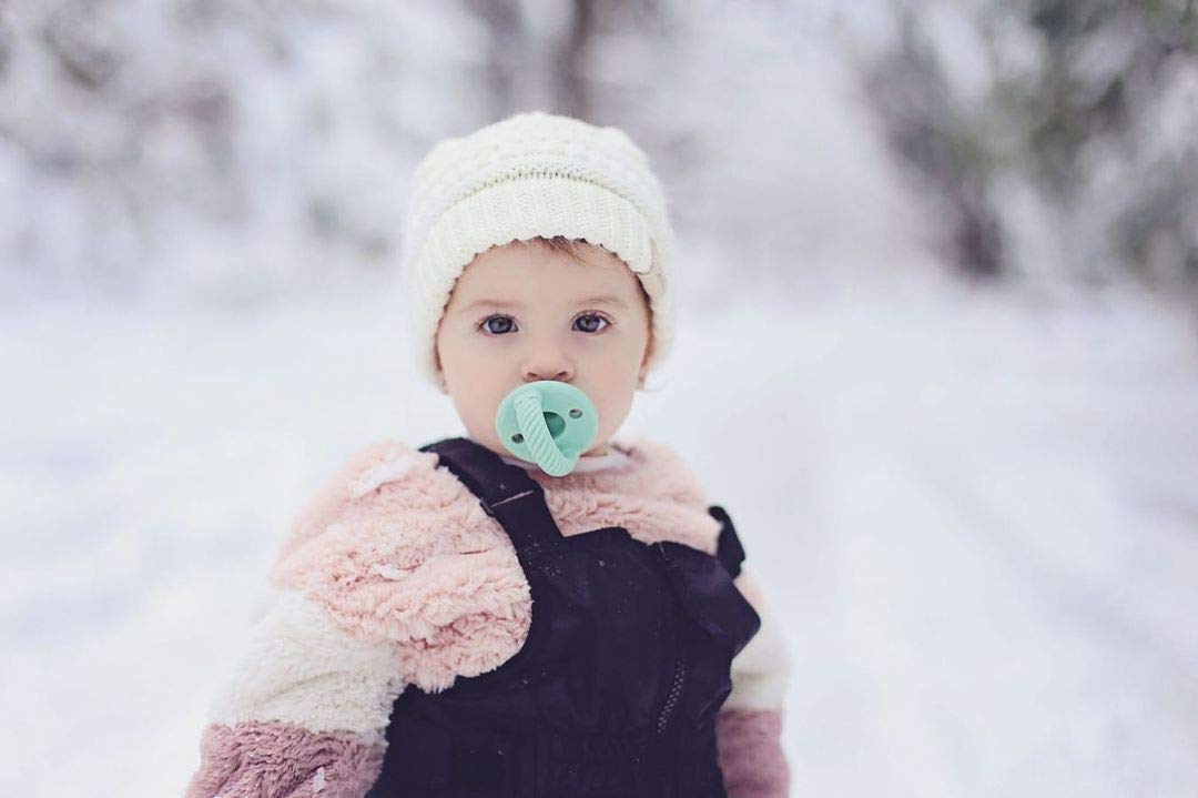 Funky Junque Kids Cozy Ribbed Beanie - Warm Winter Knit Cap for Toddlers & Babies | Soft Stretchy Hat for Cold Weather, Outdoor Play & Family Photos