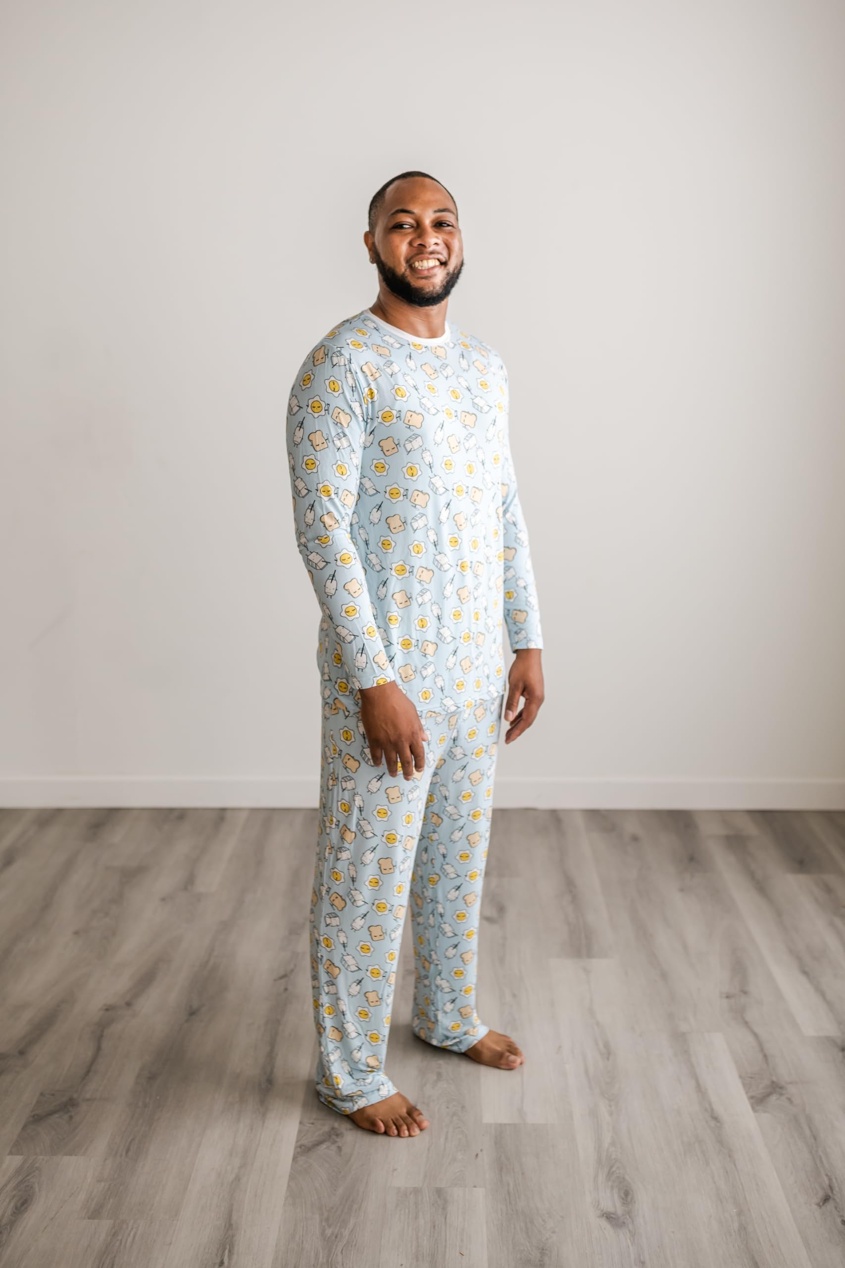 Little Sleepies Men's Bamboo Viscose Pajama Shirt - Soft & Breathable Sleepwear Top for Men | Cozy Lounge Wear for Relaxing at Home & Comfortable Nighttime Sleep