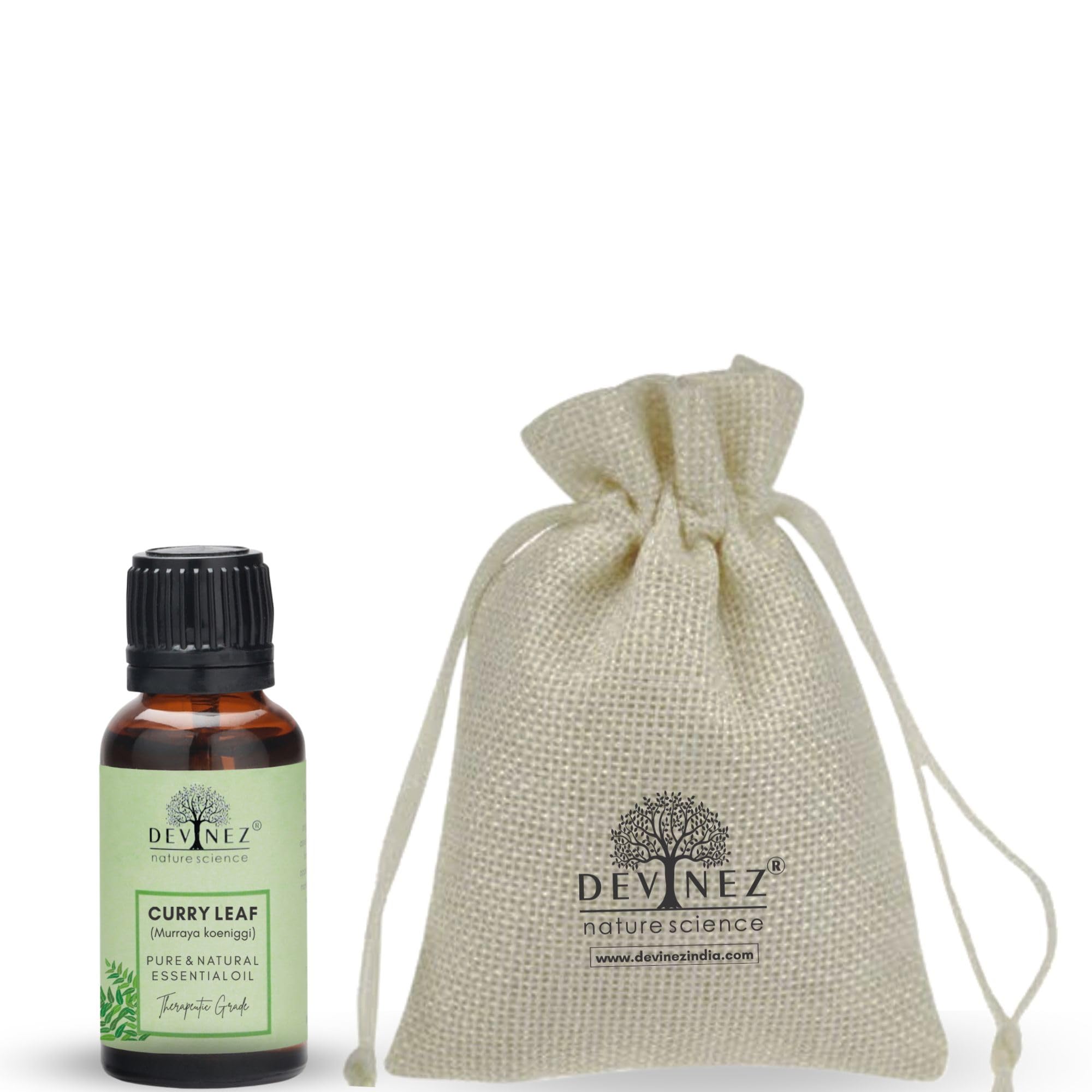 100% Pure & Natural Curry Leaf Essential Oil (Kadi Patta) - 10ml Undiluted in Glass Bottle for Acne, Skin Care, Aromatherapy, Massage & Dandruff Treatment | Perfect for DIY Beauty, Home Spa & Natural Remedies