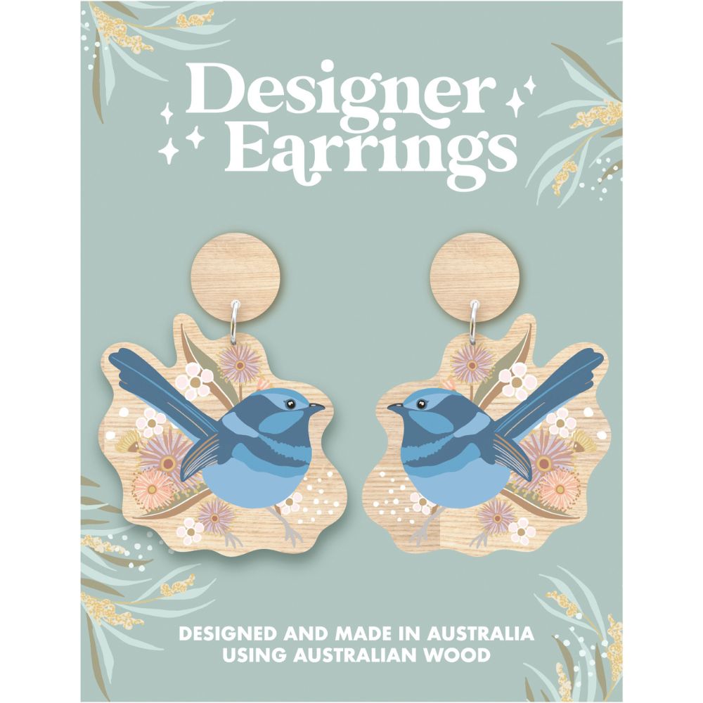 Stylish Aero Designer Earrings - Blue Wren Bird Jewelry for Women | Perfect for Parties, Weddings & Everyday Wear