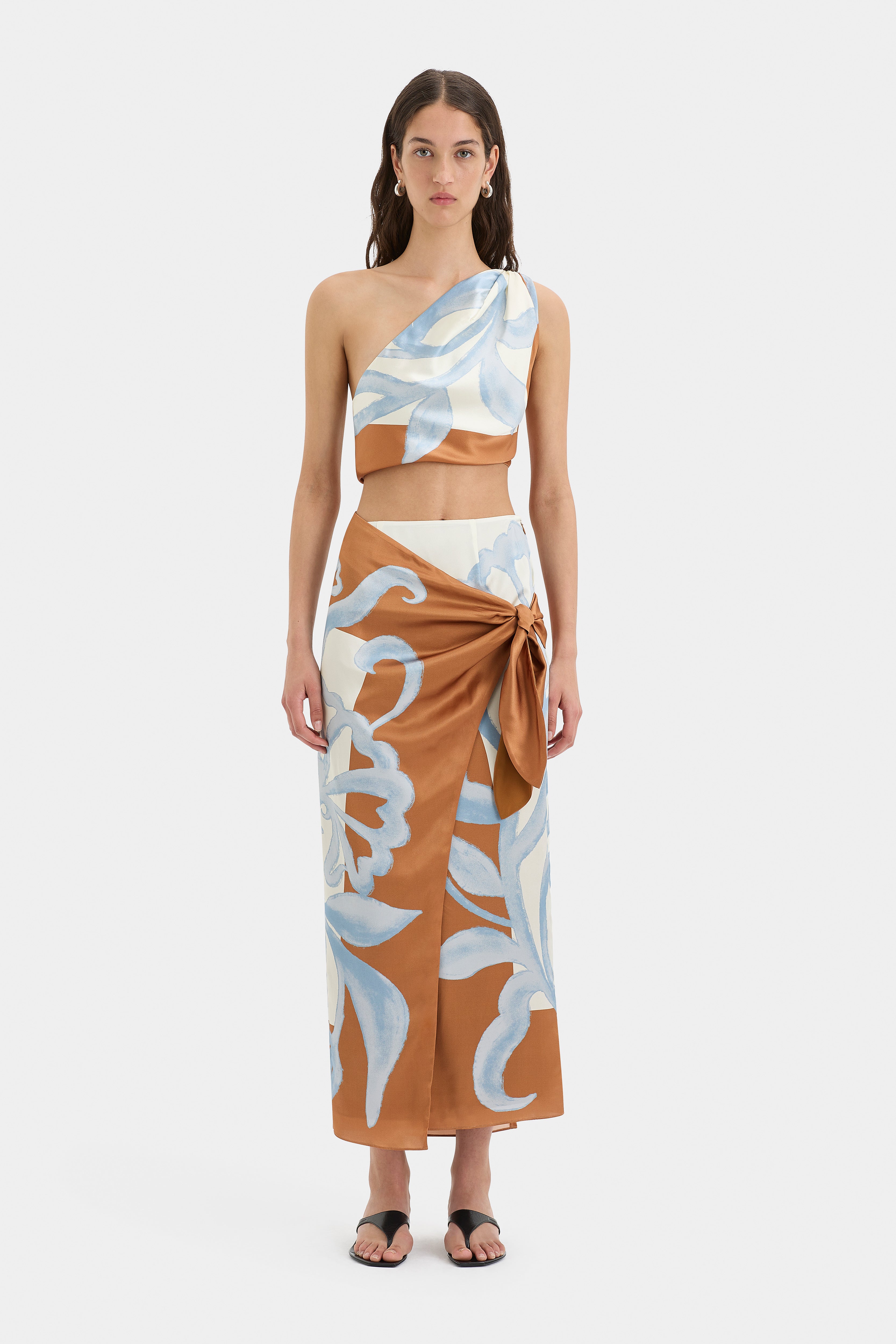 Sorrento Wrap Skirt for Women - Stylish Floral Print Summer Skirt with Side Slits | Perfect for Beach, Vacation & Boho Outfits