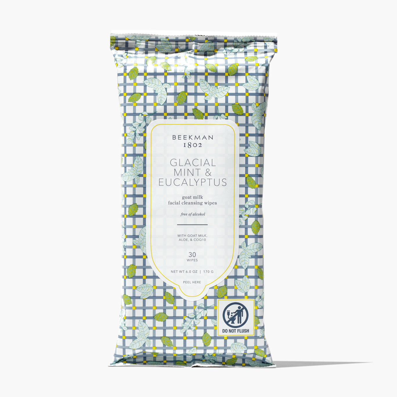 Glacial Mint & Eucalyptus Facial Cleansing Wipes for Acne-Prone Skin - Refreshing Makeup Remover Wipes for Travel, Gym & On-The-Go Skincare
