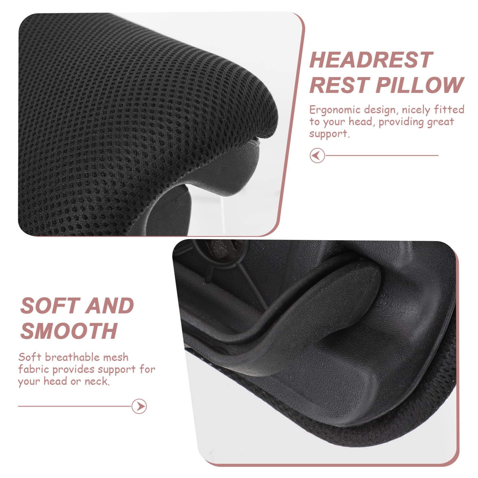 Universal Office Chair Headrest Attachment - Ergonomic Mesh & Sponge Head Support Cushion for Desk, Computer & Executive Chairs | Perfect for Home Office, Gaming & Workspaces