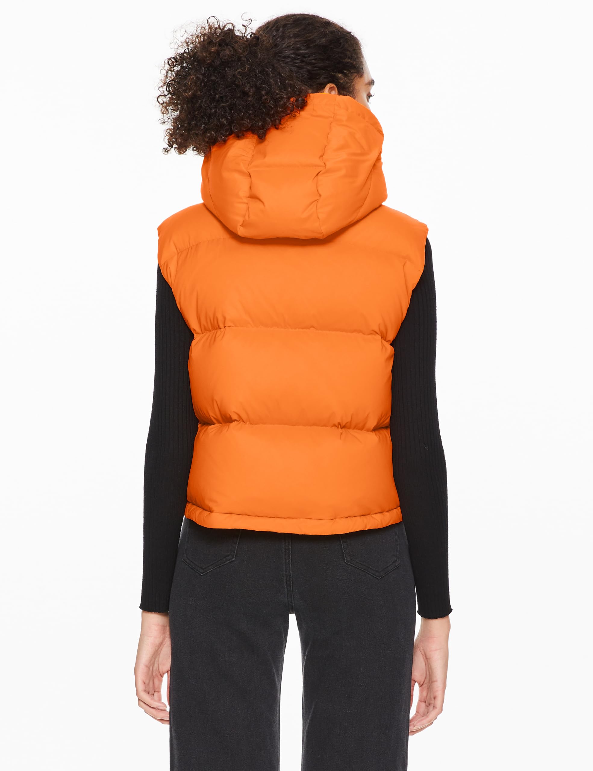 Orolay Women's Cropped Puffer Vest - Hooded Sleeveless Down Jacket with Stand Collar & Pockets | Lightweight Winter Outerwear for Hiking, Travel & Casual Wear