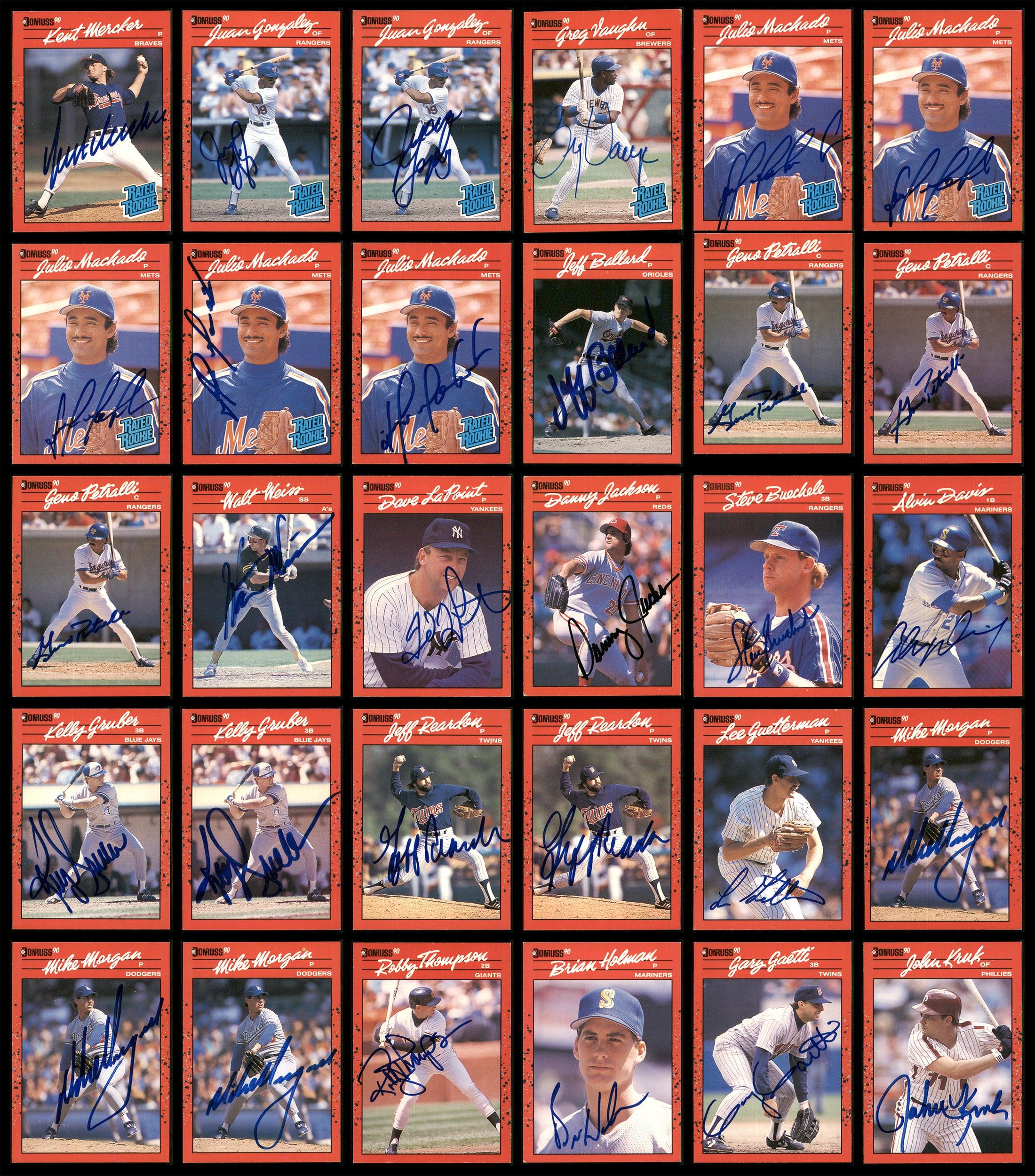 1990 Donruss Baseball Autographed Cards Lot of 235 - Rare Collectible Trading Cards for Baseball Fans - Perfect for Collectors, Display, and Investment (SKU #185582)