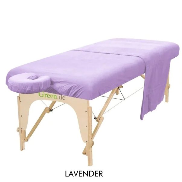 3-Piece Flannel Massage Table Sheet Set - Soft & Durable for Spa, Salon, and Home Massage Therapy Use