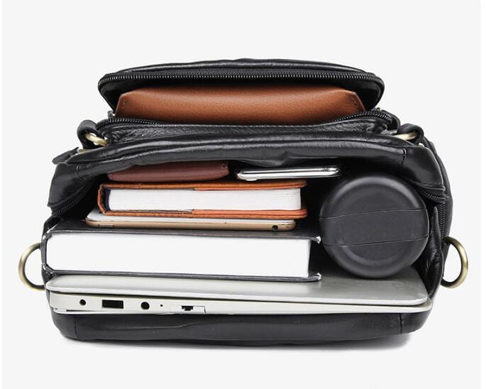 Stylish Large Black Leather Backpack Purse for Women - Durable & Water-Resistant - Perfect for Work, Travel & Everyday Use