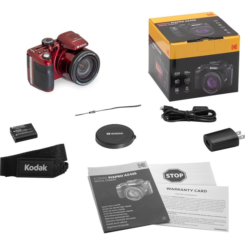 Kodak PIXPRO AZ425 20MP Digital Camera with 42X Optical Zoom, 3