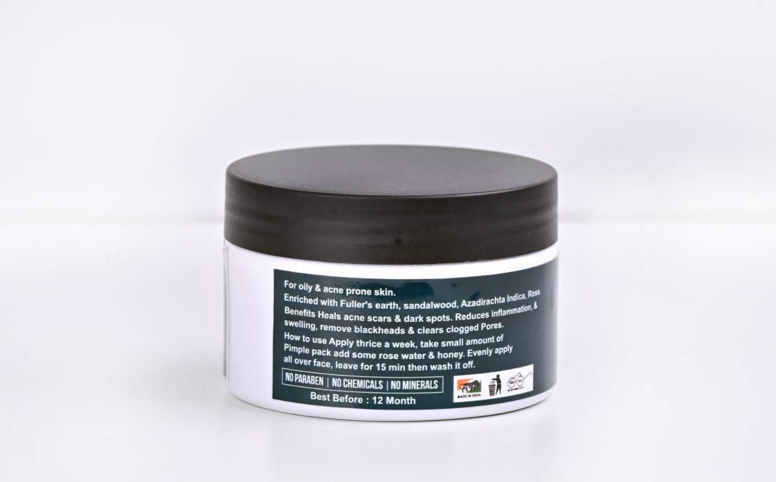 Shobha's Ayurveda Anti Acne Face Pack - Natural Acne Treatment for Oily Skin, Deep Cleansing Pore Minimizer with Moisturizing & Brightening Effects (Pack of 3) | Perfect for Daily Skincare Routine & Teenage Acne Care