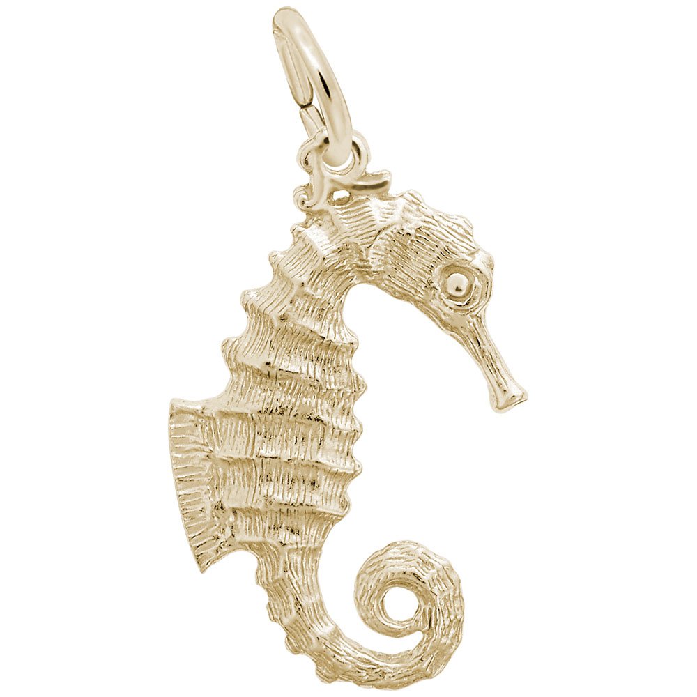 Seahorse Charm Pendant - Sterling Silver or Gold Plated Jewelry for Bracelets & Necklaces - Perfect for Beach Vacations, Mermaid Themes & Ocean Lover Gifts