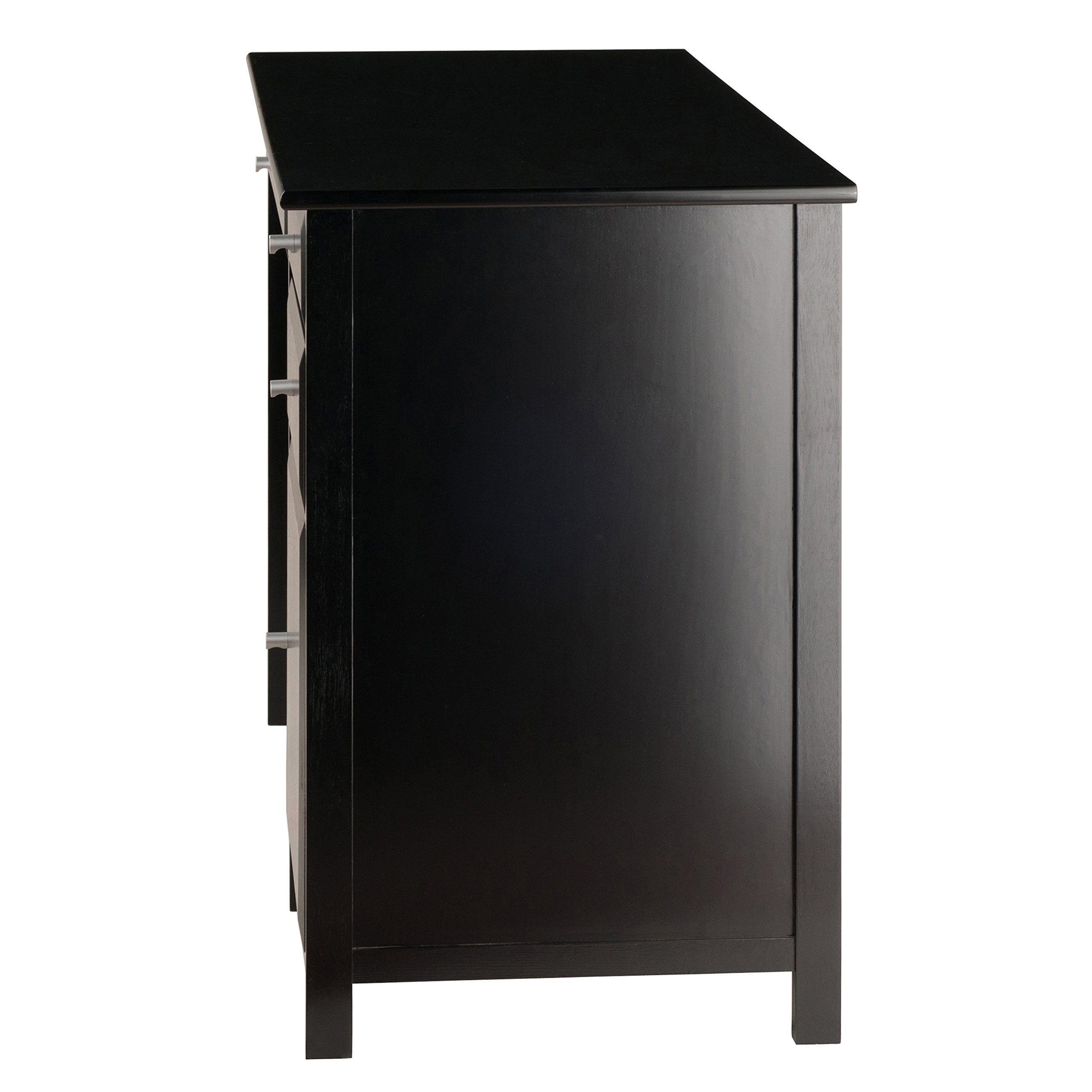 Winsome Delta Home Office Desk, Black - Modern Writing Desk for Small Spaces, Home Office & Study Room