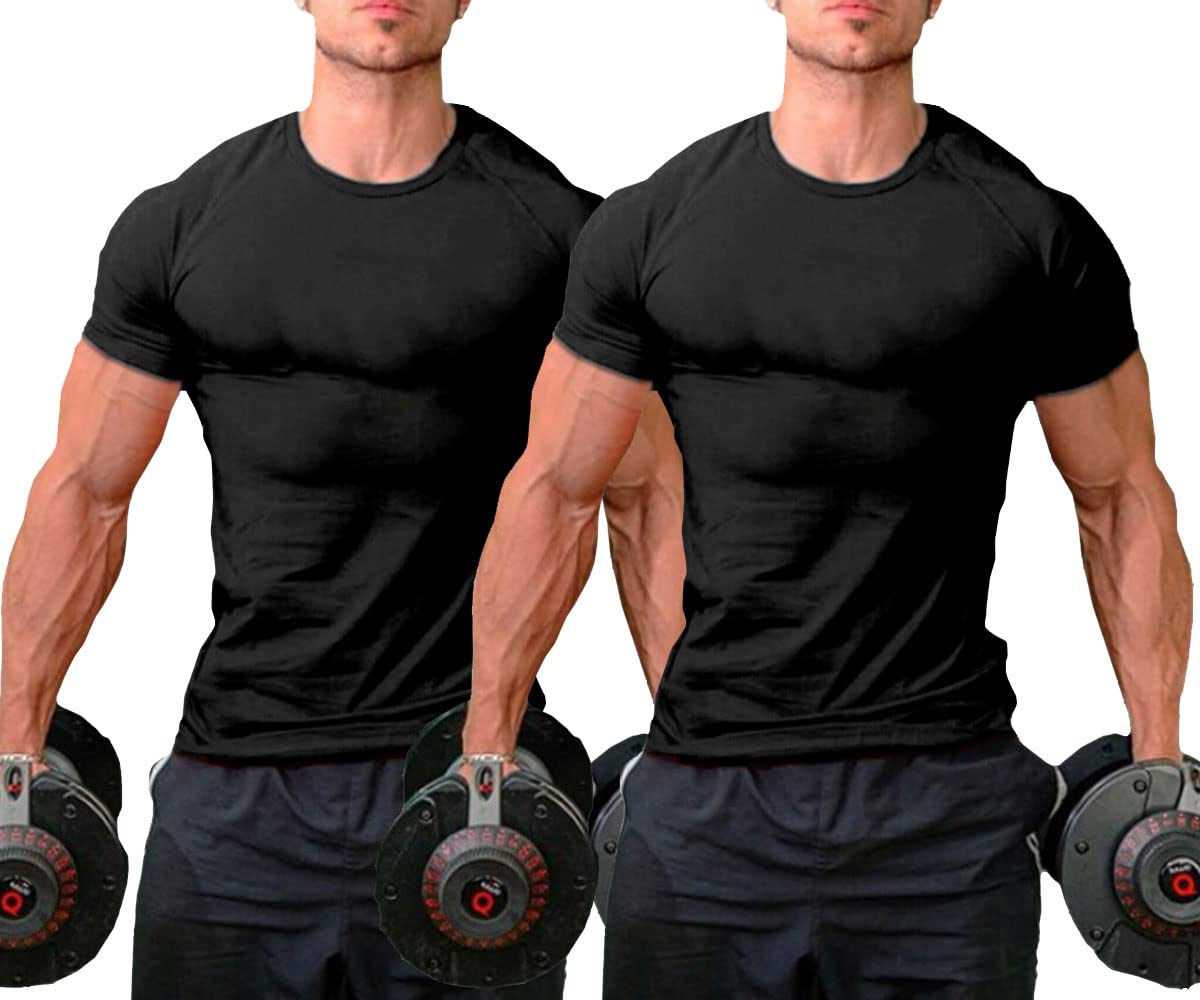 InleaderStyle Men's Workout T-Shirts - Breathable Athletic Gym Tee Shirts for Men, Short Sleeve Moisture Wicking Activewear - Perfect for Gym, Running, Training & Casual Wear