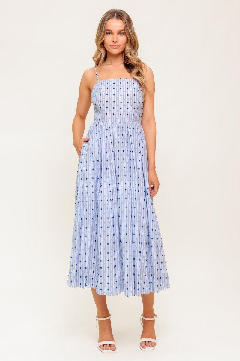 Chase the Day Woven Midi Dress - Flowy Boho Summer Dress for Women - Perfect for Beach Vacations, Date Nights & Outdoor Weddings