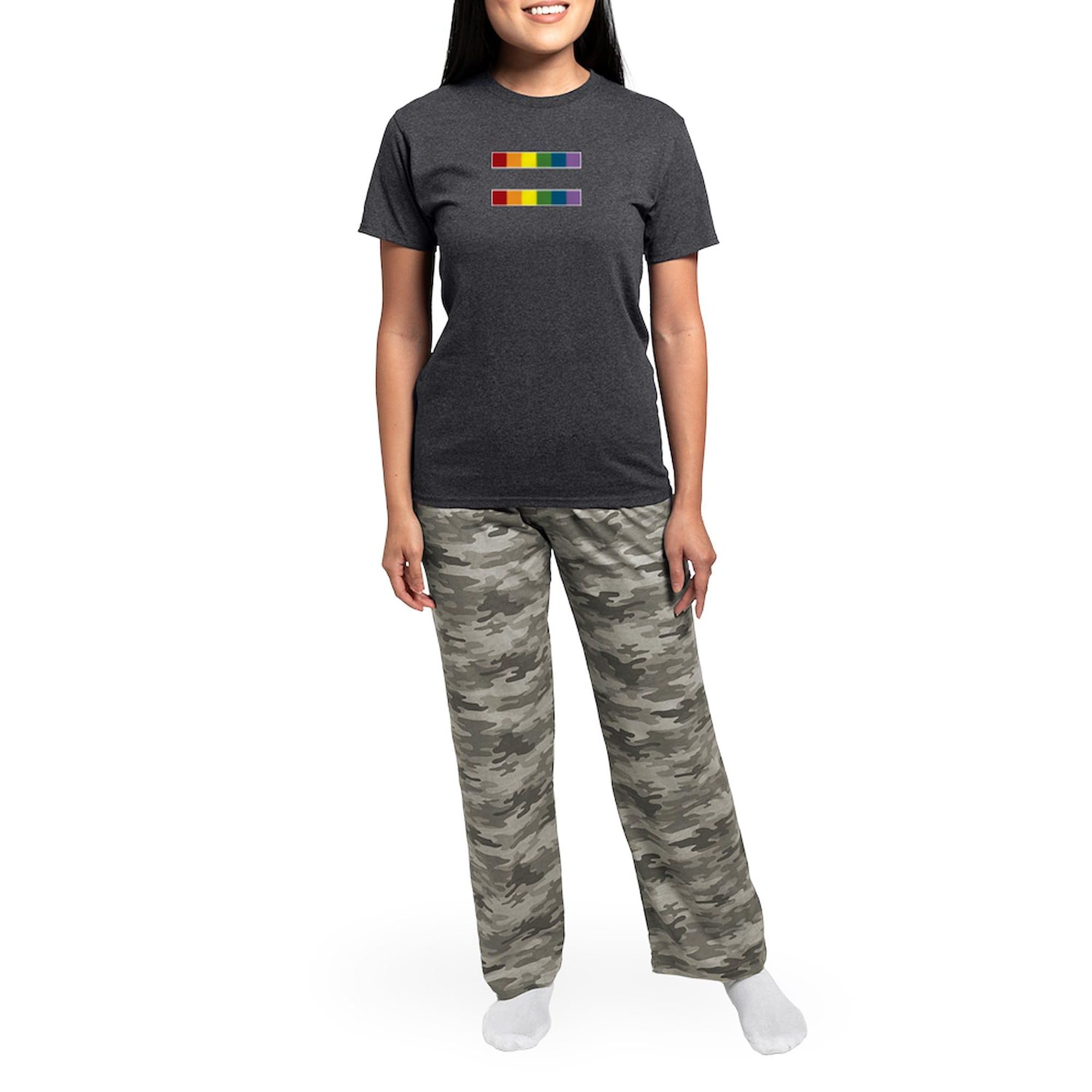Gay Rights Equal Sign Women's Charcoal Pajama Set - LGBTQ+ Pride Sleepwear for Women - Comfortable & Stylish Pajamas for Pride Month, Bedtime & Lounging