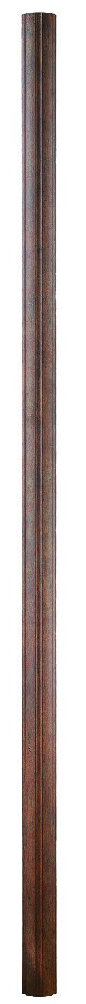 Kalco 9059WT Outdoor Straight Post Light Fixture - Ribbed Design, Walnut Finish - Perfect for Porch, Patio, and Garden Lighting
