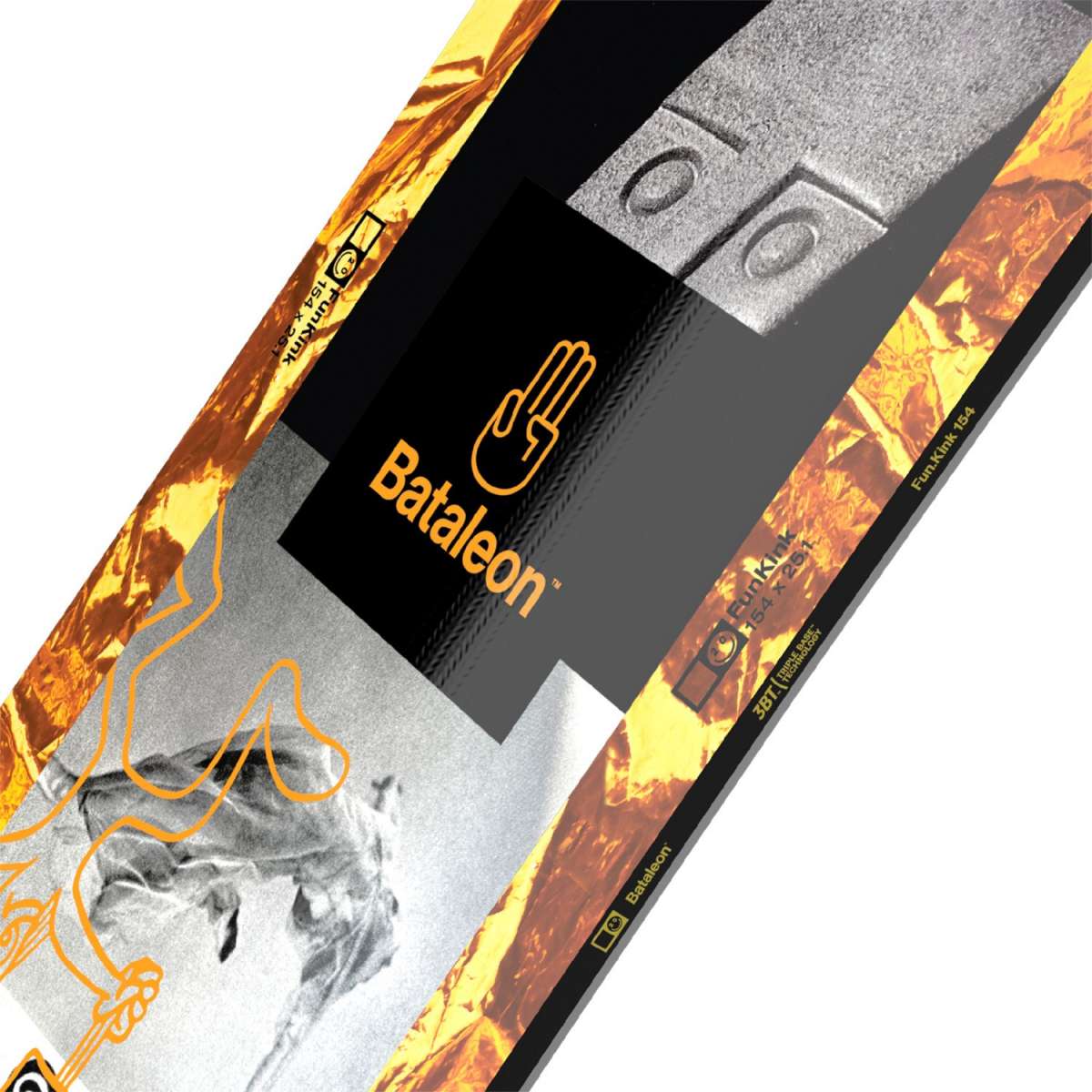 Bataleon Fun Kink Snowboard 2024 - All-Mountain Freestyle Snowboard for Men & Women | Perfect for Park, Powder & All-Terrain Riding