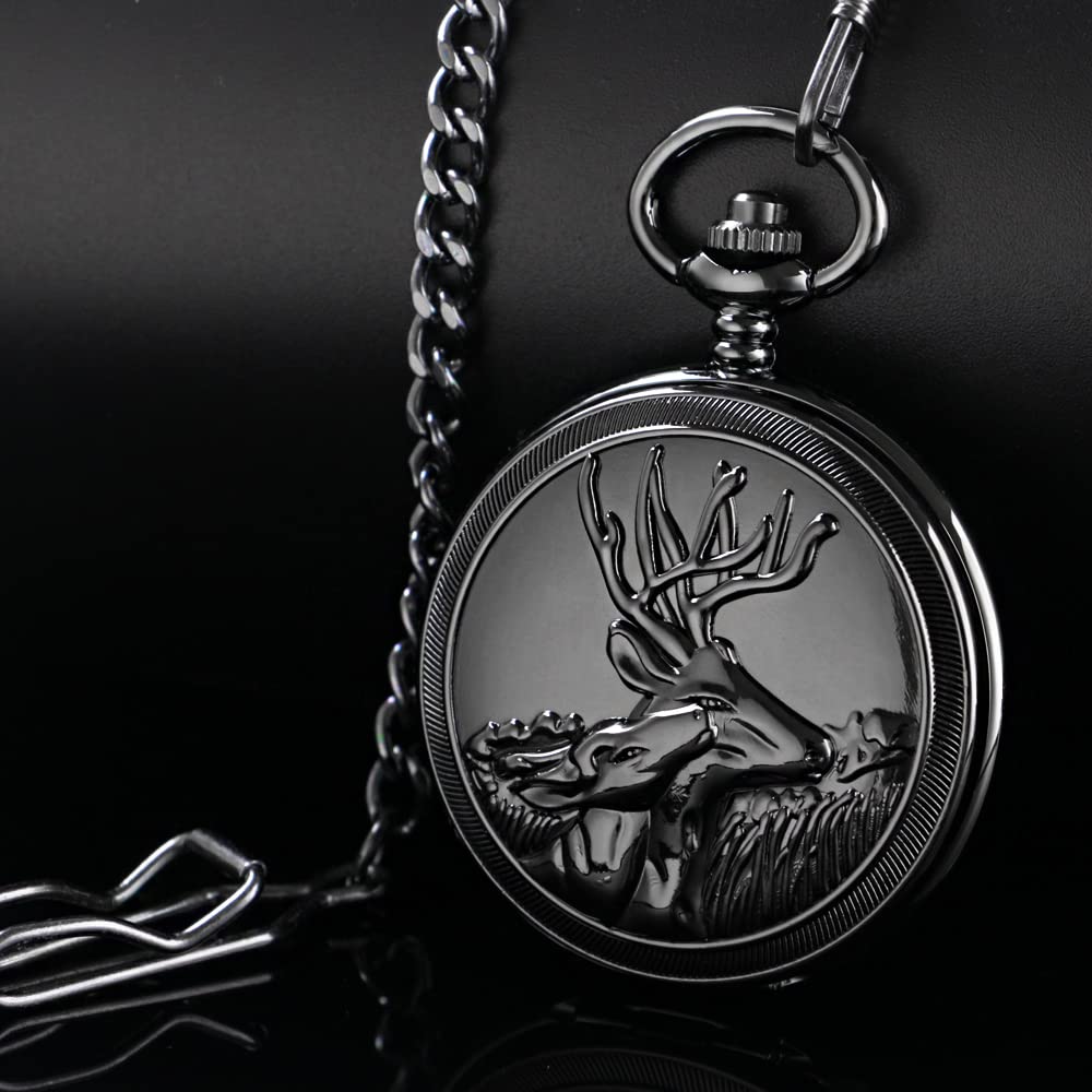 Vintage Steampunk Mechanical Hand-Wind Pocket Watch with Roman Numerals & Chain - Perfect for Collectors, Cosplay, and Gift Giving
