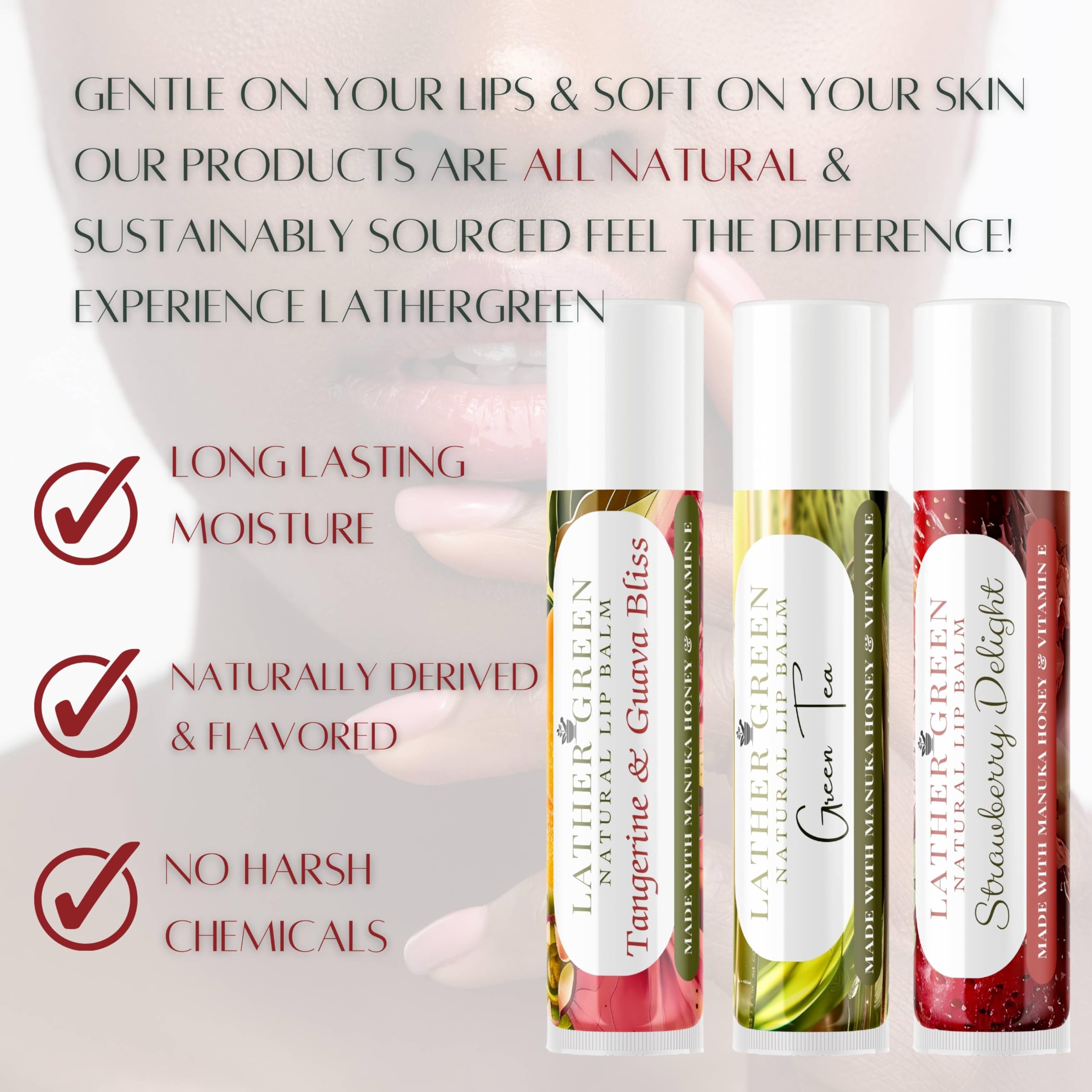 Organic Cotton Candy Flavored Lip Balm Pack of 5 - Moisturizing & Nourishing Lip Care for Dry Lips - Perfect for Winter, Travel & Daily Use