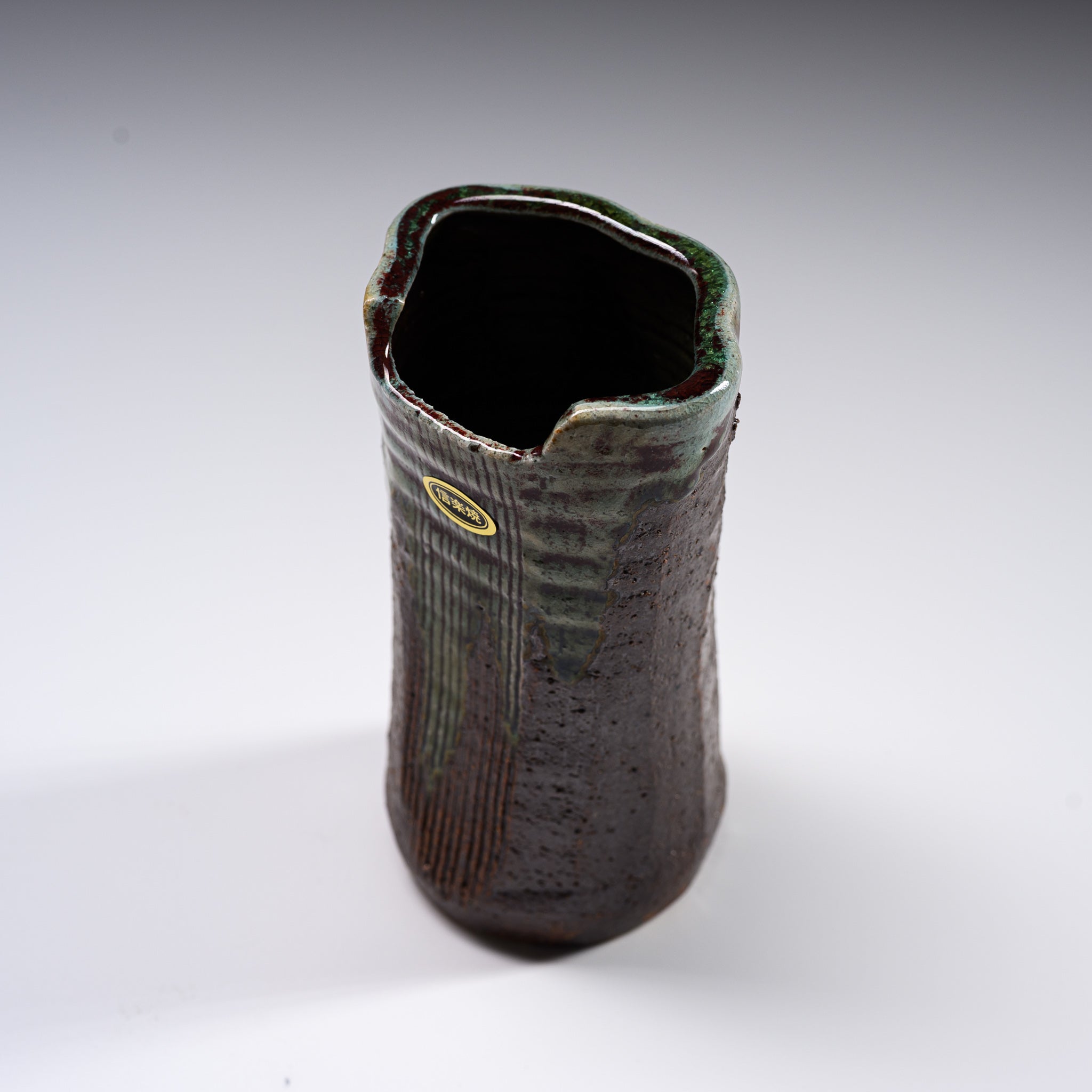 Handmade Shigaraki Ware Ceramic Vase - Traditional Japanese Pottery for Home Decor, Perfect for Flowers & Zen Interior Design | Ideal for Living Room, Dining Table & Office Desk Centerpiece