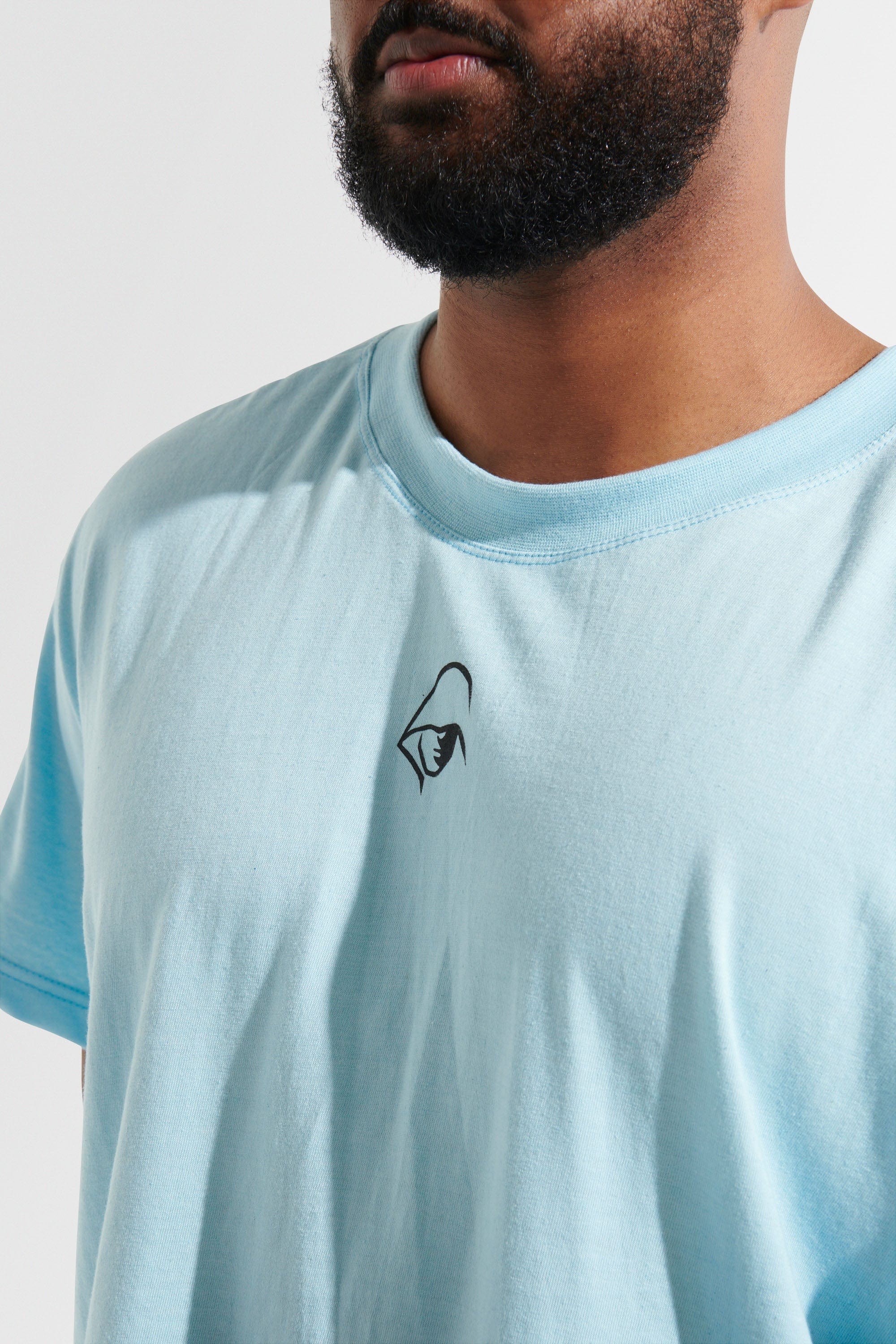 Oversized T-Shirt for Women - Soft Light Blue Cotton Tee - Loose Fit Casual Shirt for Everyday Wear, Lounge, and Street Style