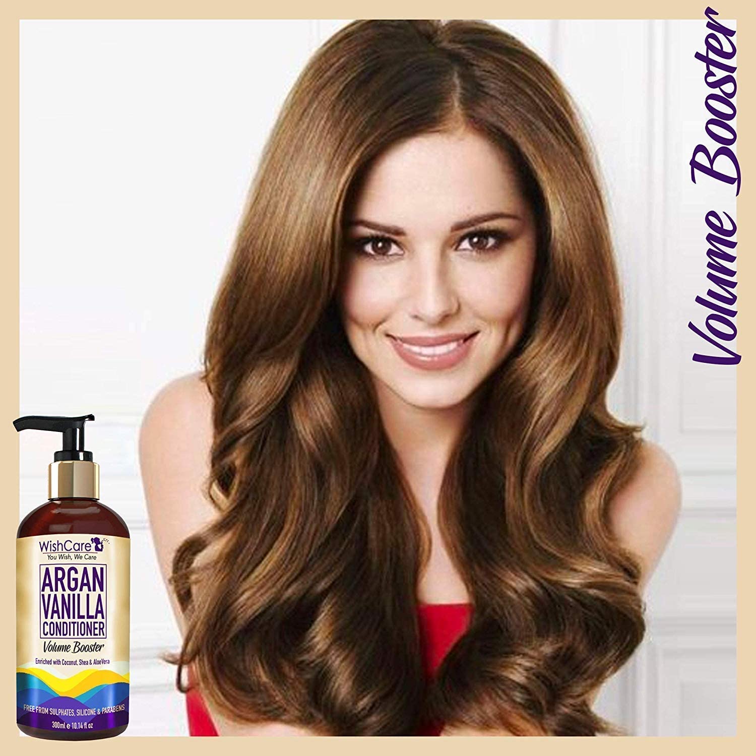 Argan Vanilla Hair Conditioner for Volume Boost - Paraben, Sulfate, Mineral Oil & Silicone Free - 300ml - Deep Hydration for Dry, Damaged Hair - Perfect for Daily Use & Salon Results at Home