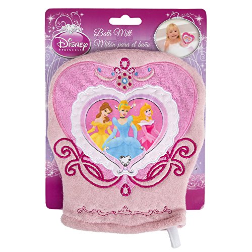 Disney Princess Bath Mitt for Kids - Soft Pink Washcloth Glove for Toddler & Baby Bath Time | Cute & Fun Bath Accessory for Girls