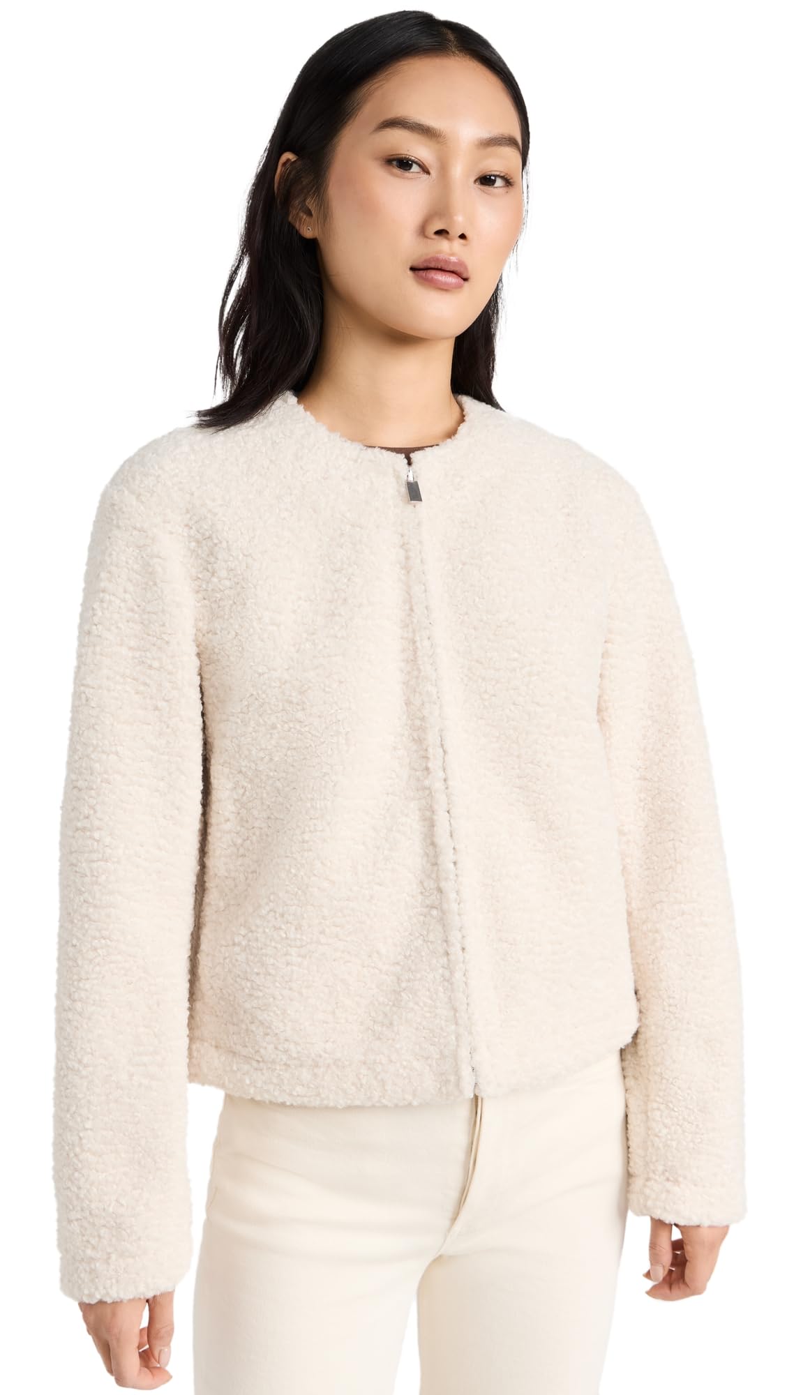 Theory Women's Easy Fleece Zip Jacket - Soft Cozy Lightweight Pullover for Casual Wear, Work & Travel | Winter Layering Essential