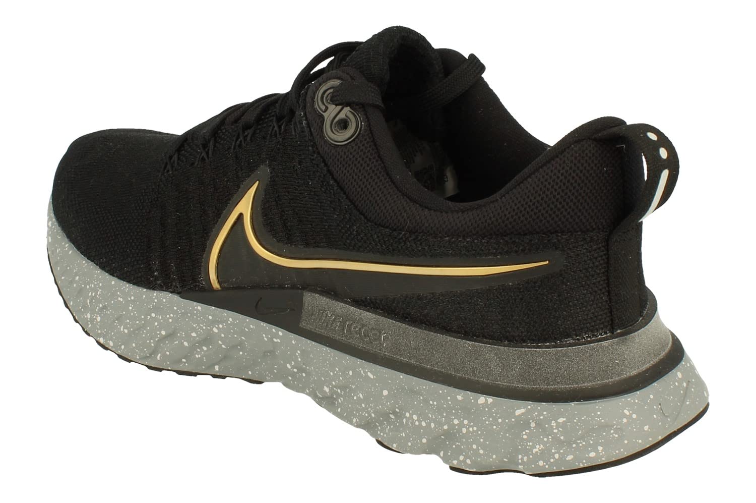 Nike Men's Low-Top Sneakers - Black & Metallic Gold | Size 8 | Casual Wear, Running & Everyday Comfort