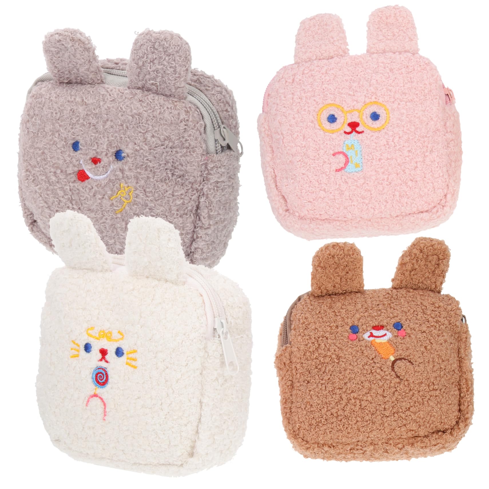ORFOFE 4-Pack Women's Travel Organizer Pouch - Towel Storage Bag, Coin Purse, Napkin Holder, Feminine Hygiene Bag, Portable Makeup Bag, Tampon Case for Outdoor Activities, Gym, and Daily Use