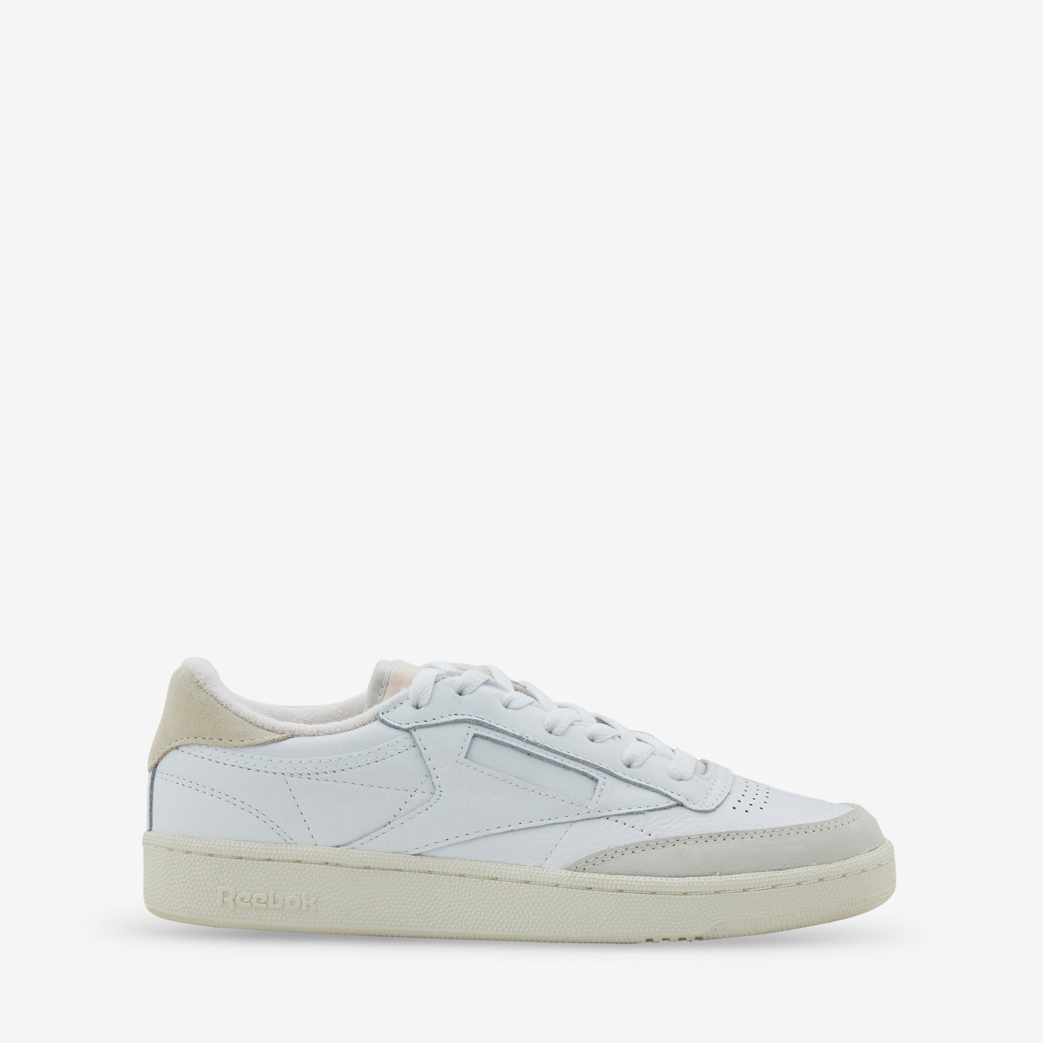 Reebok Club C 85 Vintage White & Chalk Sneakers - Classic Retro Tennis Shoes for Men & Women | Perfect for Casual Wear, Gym, and Street Style