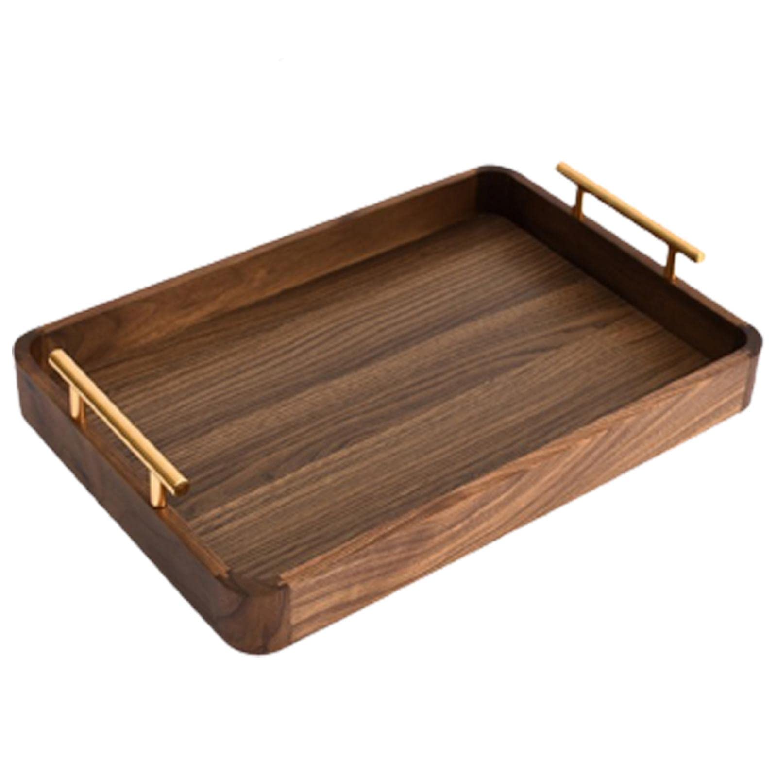 Homyl Black Walnut Snack Tray - Premium Food & Fruit Serving Plate with Storage Lid - Elegant Home Tableware for Parties, Picnics, and Kitchen Organization