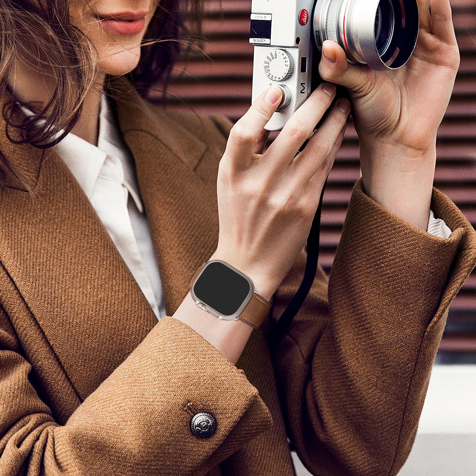 Bestig Genuine Leather Apple Watch Band - Compatible with 38mm 40mm 41mm 42mm (Series 10/9/8/7/6/5/4/3/2/1 & SE) - Stylish iWatch Strap for Women & Men - Perfect for Work, Gym & Everyday Wear