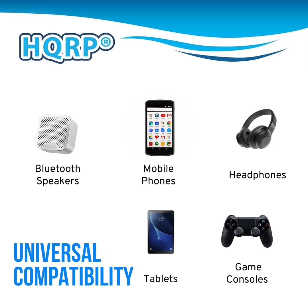 HQRP USB to Micro USB Charging Cable for Asus Transformer Book T100 / T100TA-B1-GR, T100TA-C1-GR - 10.1 Inch 2-in-1 Convertible Touchscreen Laptop & Tablet PC - Fast Charging Sync Data Cable for Home, Office, and Travel Use