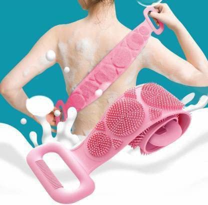Exfoliating Silicone Bath Brush for Deep Cleaning & Massage - Double Sided Back Scrubber for Men & Women - Perfect for Shower, Spa & Body Care Routine