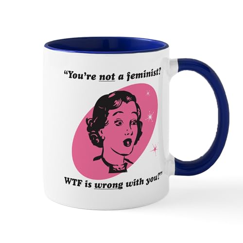 White/Navy Inside - You're Not A Feminist? Mug