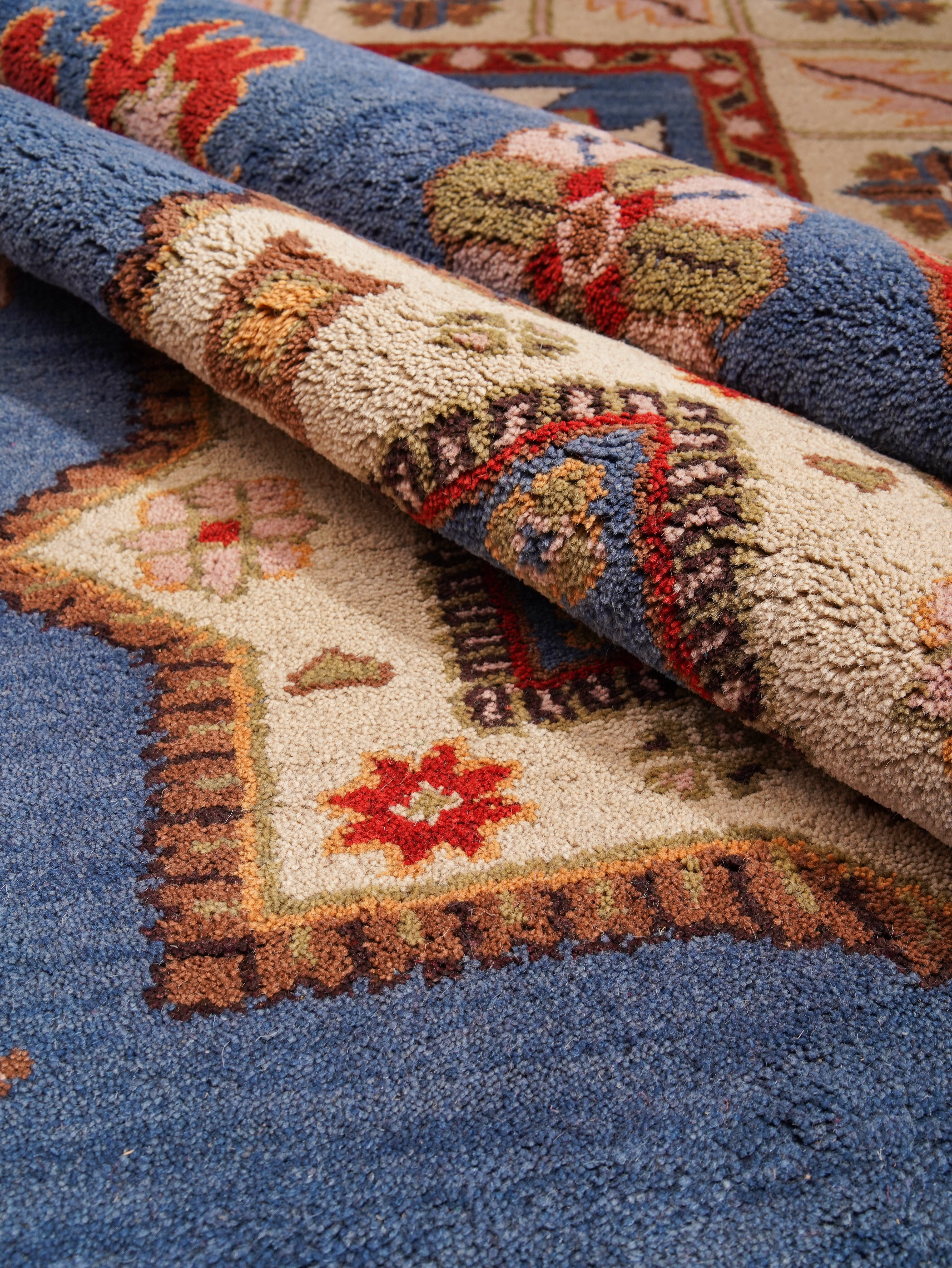 Handmade Afghan Rug - Premium Hand-Knotted Wool Carpet for Living Room, Bedroom & Home Decor | Traditional Oriental Design | Durable & Soft