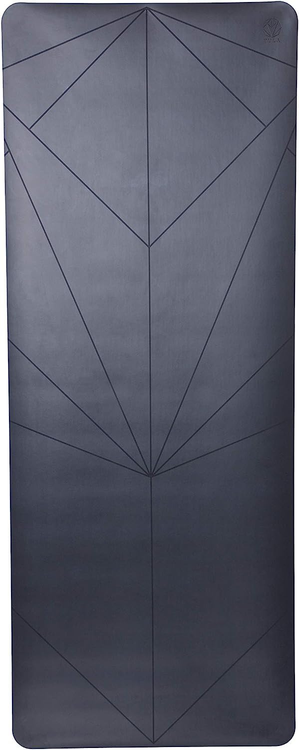 Premium Yoga Mat with Alignment Markers - Non-Slip, Sweat Absorbing Workout Mat for Home & Studio - Extra Large 28